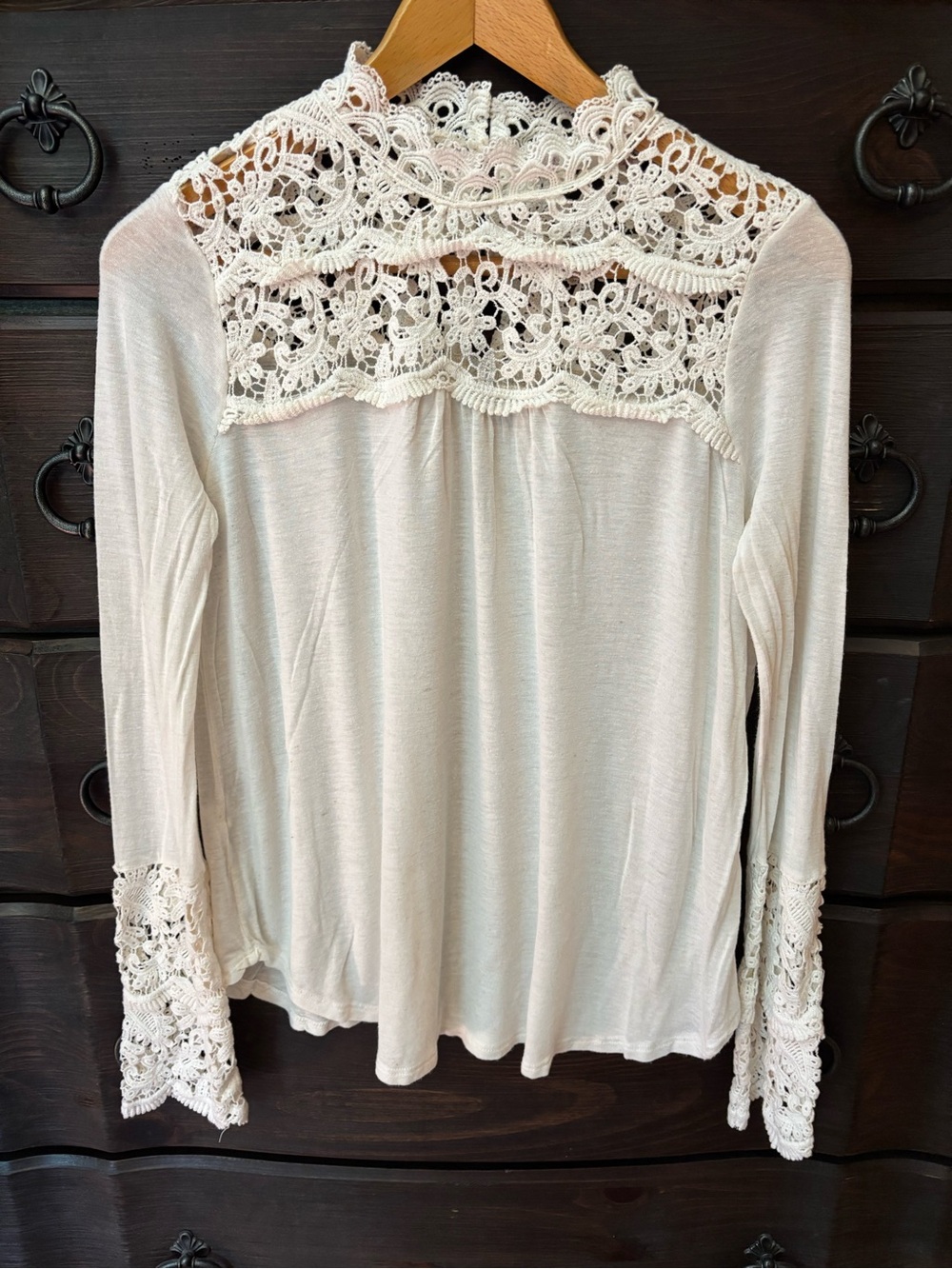 Altar’d State White Lace Blouse, Size Medium